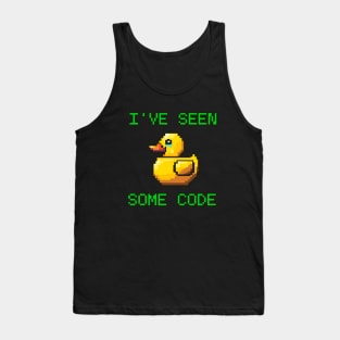 Pixel rubber duck crying I've seen some code Tank Top